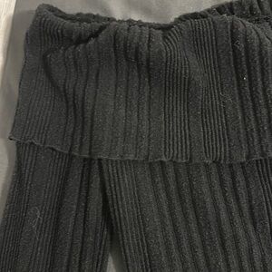 Black off both shoulders button up top